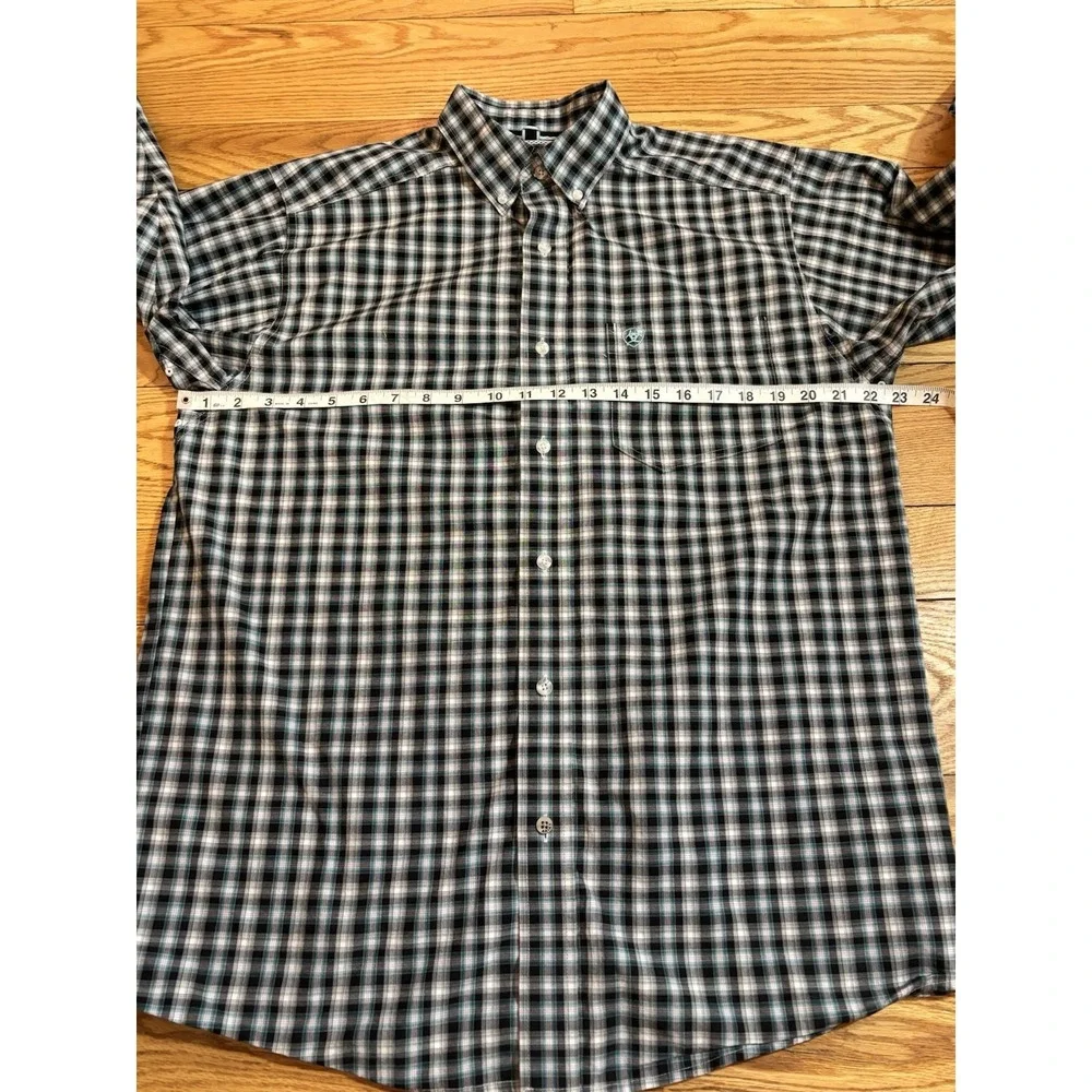 Ariat Pro Series Button Down Shirt Long Sleeve Plaid Cowboy Western Wear Mens M - Picture 6 of 11